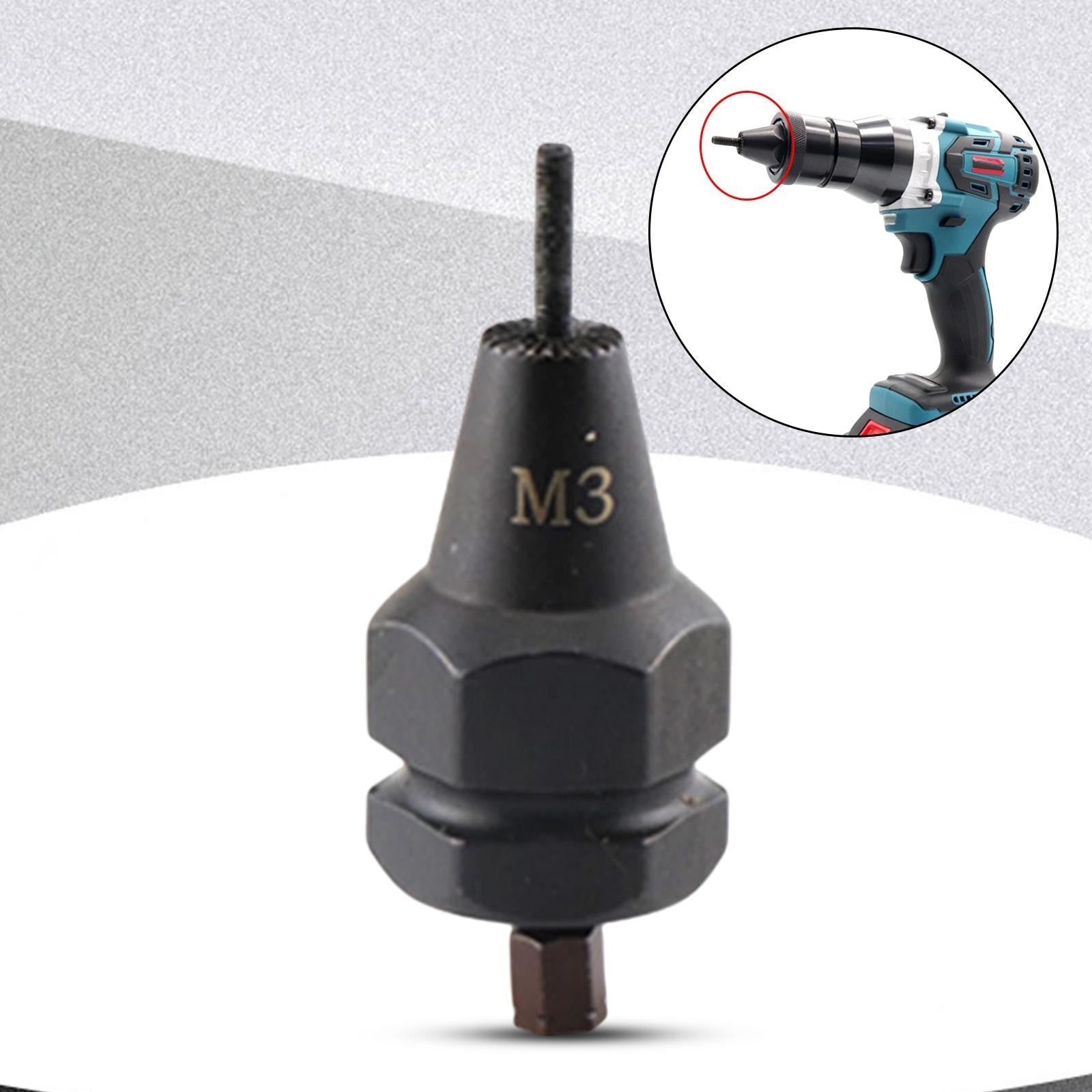 Cordless Rivet Nut Gun Pull Female Head M3 to M12 Riveting Tool Rivet Nut Insert