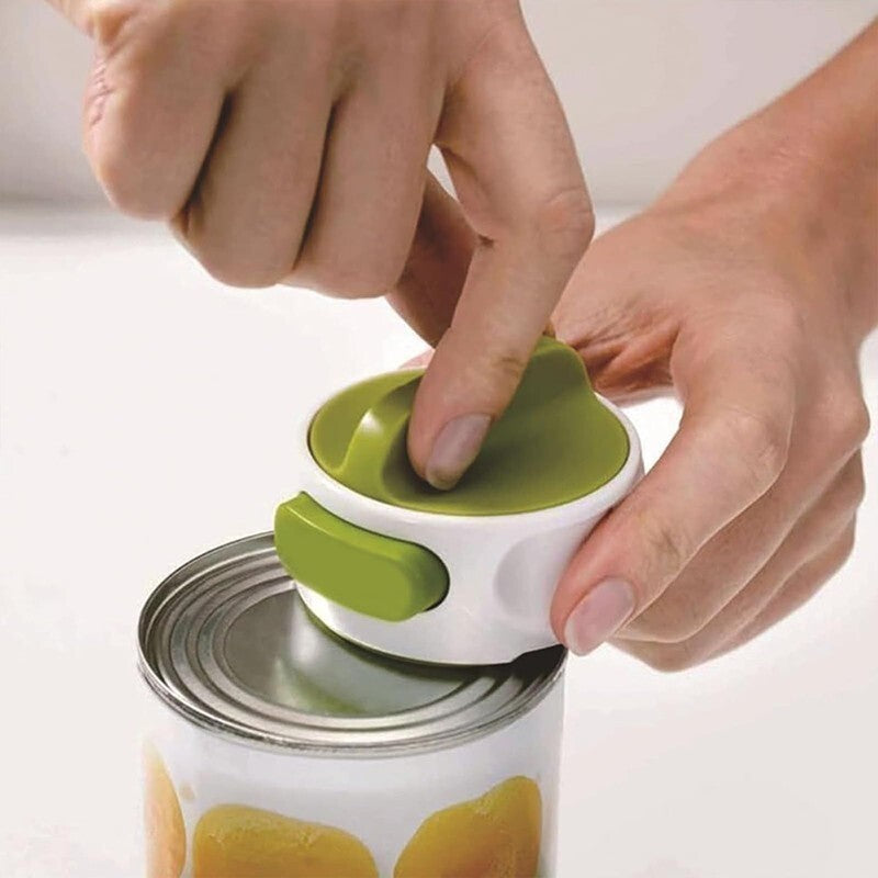 Compact Manual Can Opener Easy Twist Jar Bottle Lid Remover Tool Easy To Use