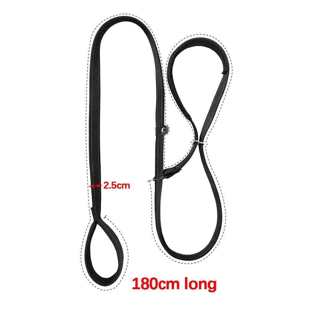 180cm Figure of 8 Anti Pull Dog Lead Padded Nose Stop Pulling Training Slip Lead