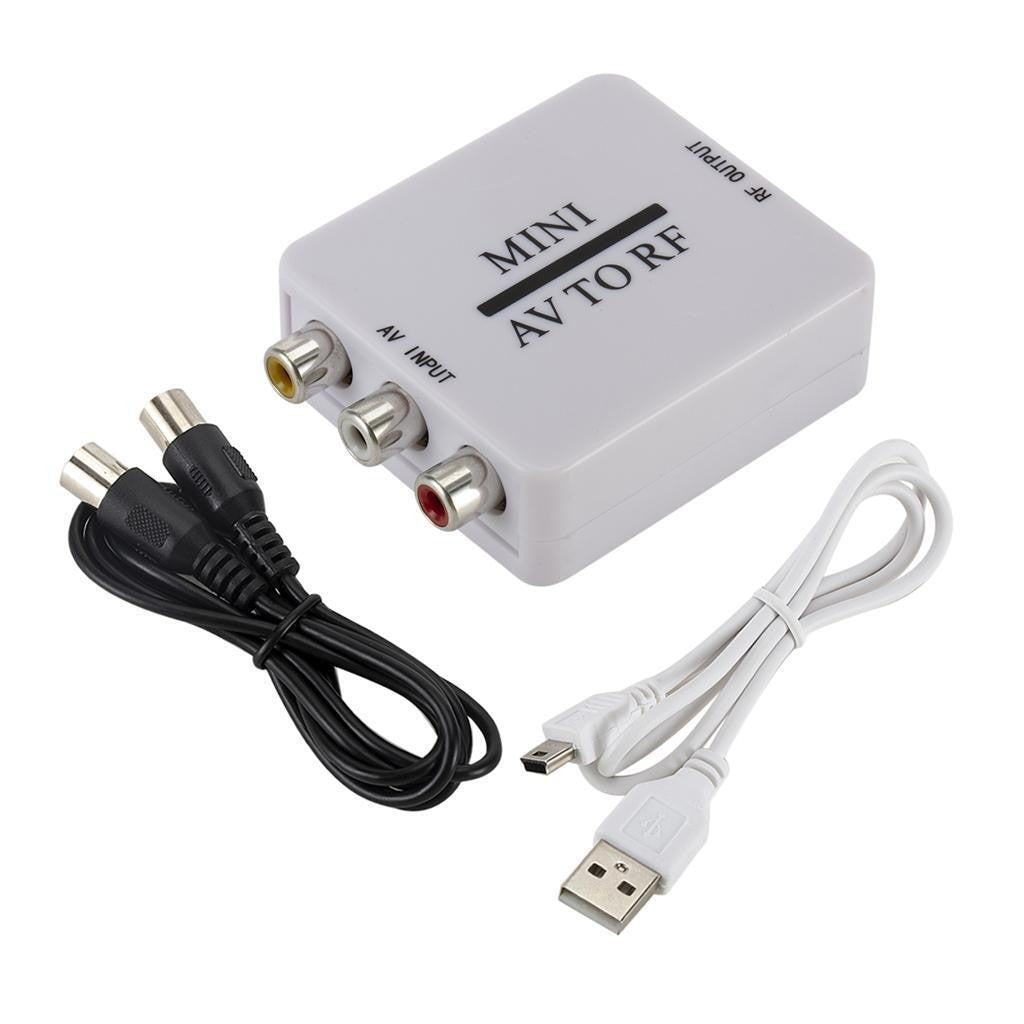 AV To RF Converter Modulator RCA Composite Video Cable For TV Adapter