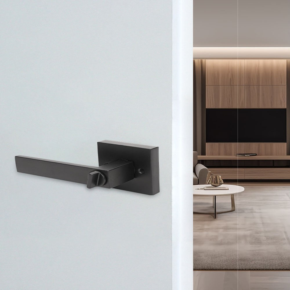 Black Privacy Door Handles, Interior Privacy Door Levers for Bedroom
