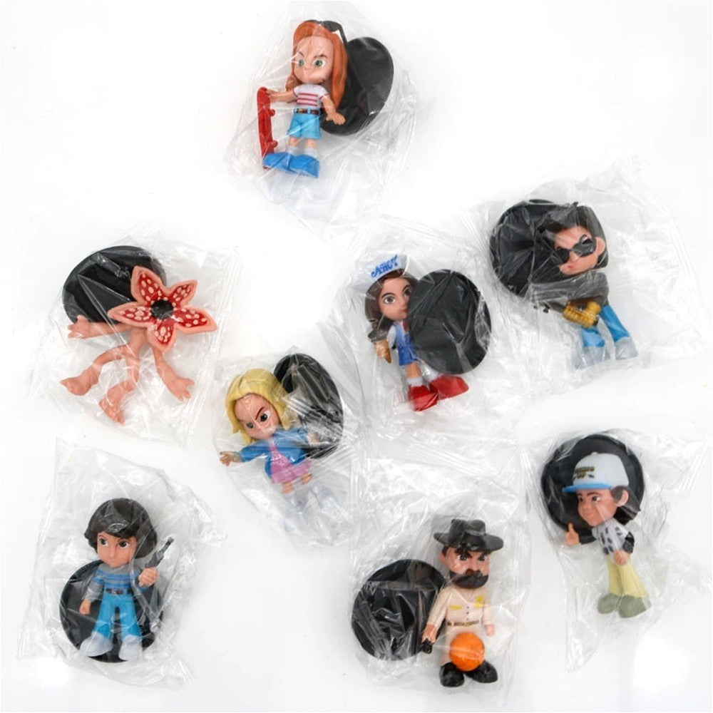 8pcs Stranger Things PVC Figure with Base Fans Kids Collect Action Figures Gift