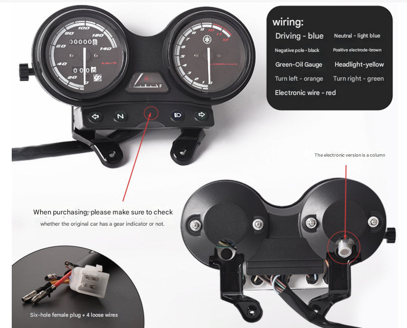 New Speedo Assembly Speedometer Gauge Set Clock - for Yamaha YBR125 Tachometer