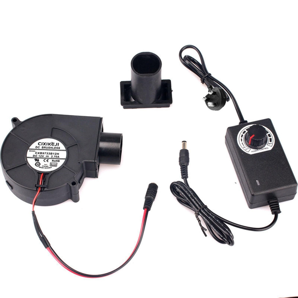 Adjustable 12V 2A Blower fan For BBQ Heater Blower Air blower Cooking Machine UK