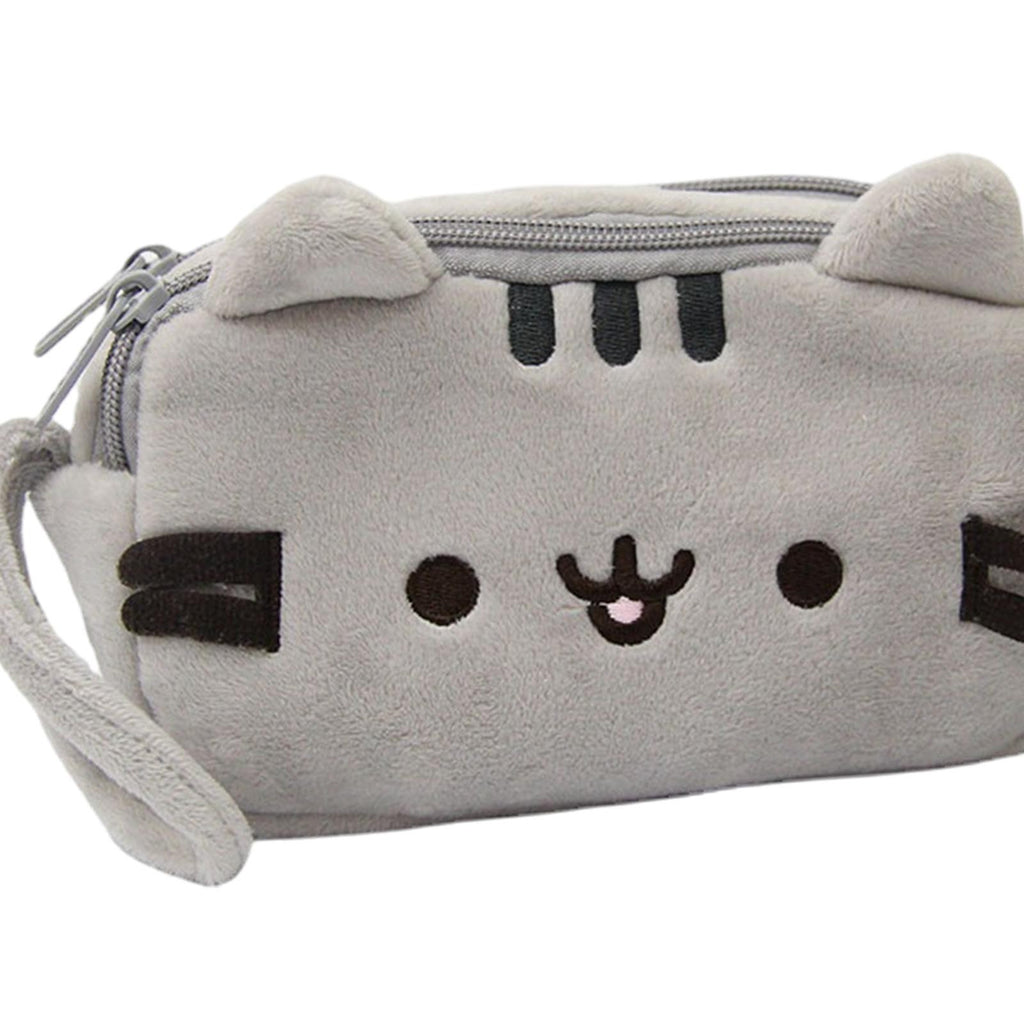 Plush Pencil Case Cute Cat Pencil Bag Makeup Bag Storage Pouch Multipurpose