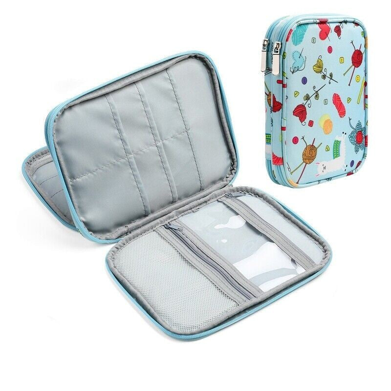 Empty Knitting Needles Case Travel Storage Organizer Storage Bag for Circular Kn