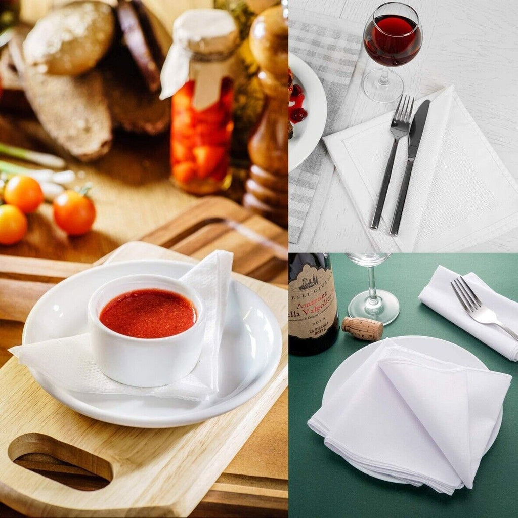 12xMens Large White Square Handkerchief Soft Cotton Hankies Hankerchiefs 40x40cm