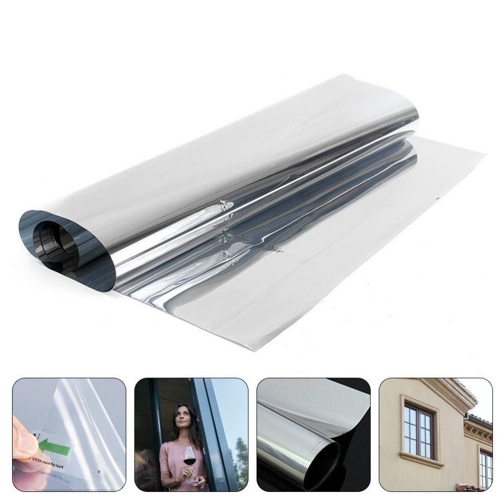 Two Way Mirror Window Film Waterproof Removable Tint for Infinity Table & Office