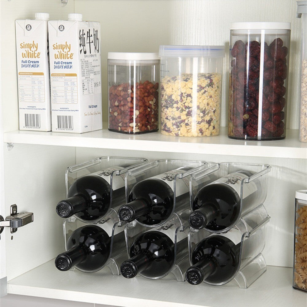 Stackable 1/2/3 Bottle Storage Holder Rack Water Wine drink for Fridge