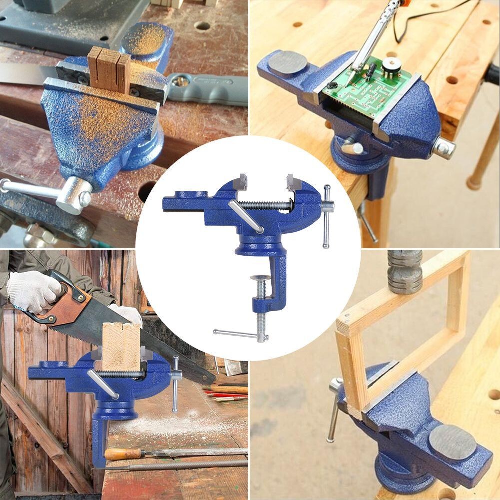 Heavy Duty Work Bench Vice Engineer Jaw Swivel Base Workshop Vise Clamp 60mm