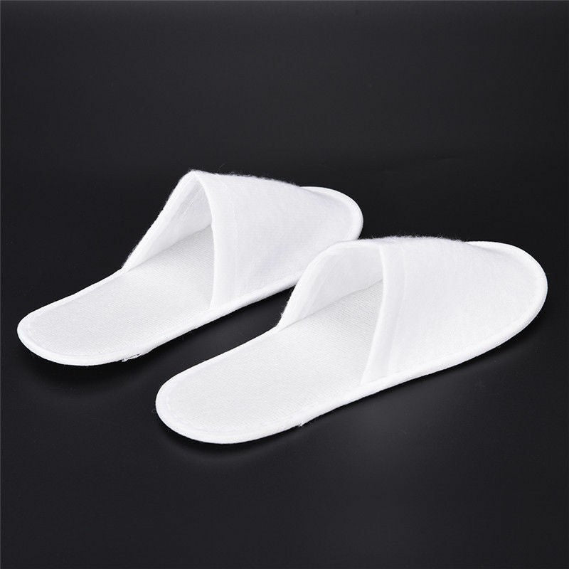 100 Pairs Spa Hotel Guest Slippers Close Toe Towelling Disposable Terry