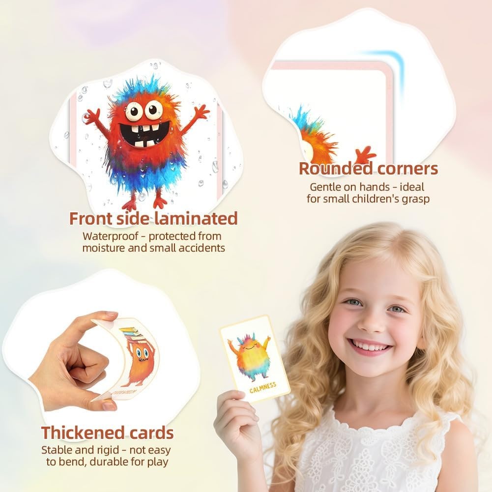 Emotion Cards for Children,32 PCS Flash Cards for Toddlers,Children'S Mindfulnes