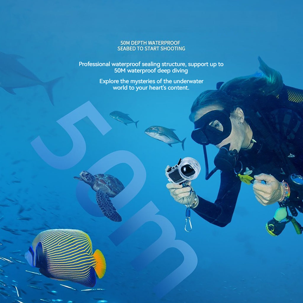 For Insta360 X3 Action Camera PC Optical Glass Waterproof Dive Case Cover
