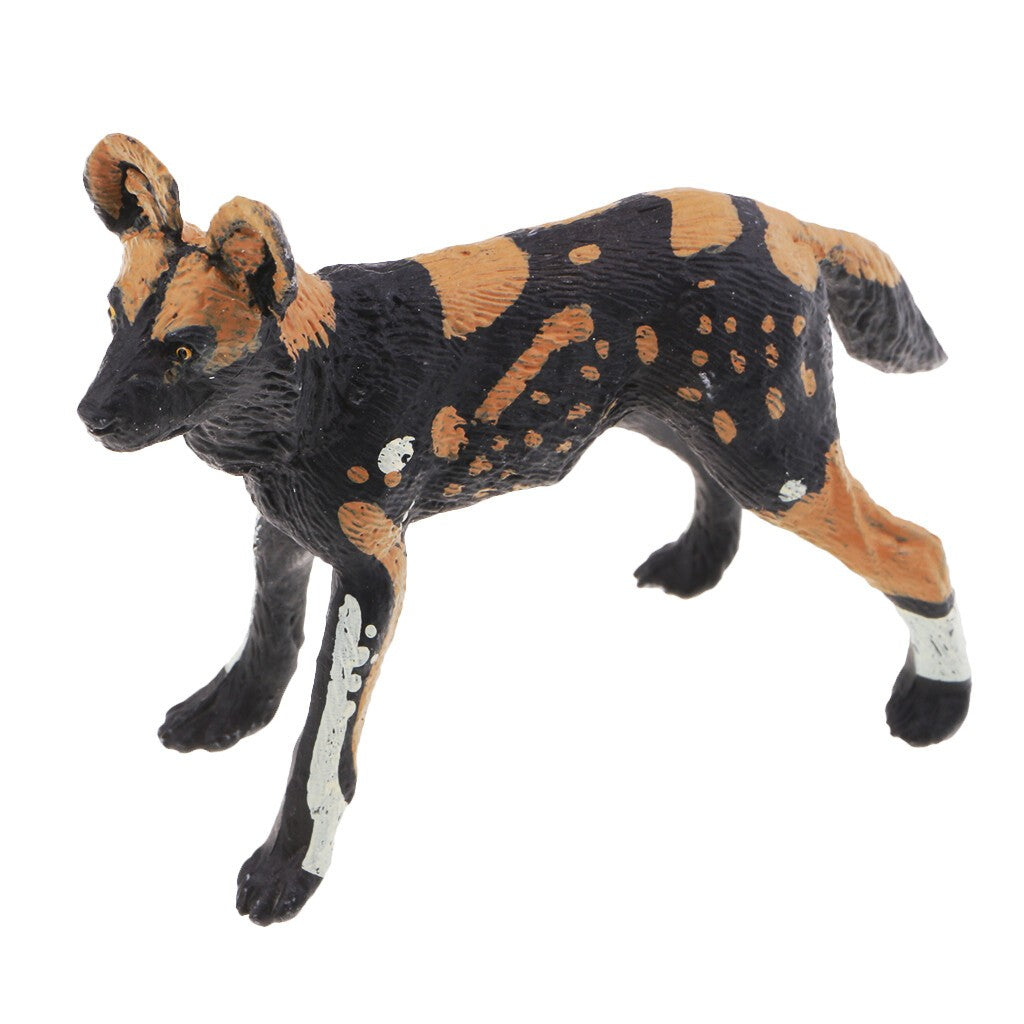 Wild Animal Figure Model African Wild Dog Plastic Animal Learning Toys