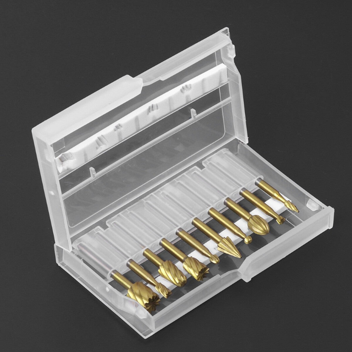 20Pcs HSS Routing Wood Carving Tools Rotary Drill File Router Bit For Dremel UK