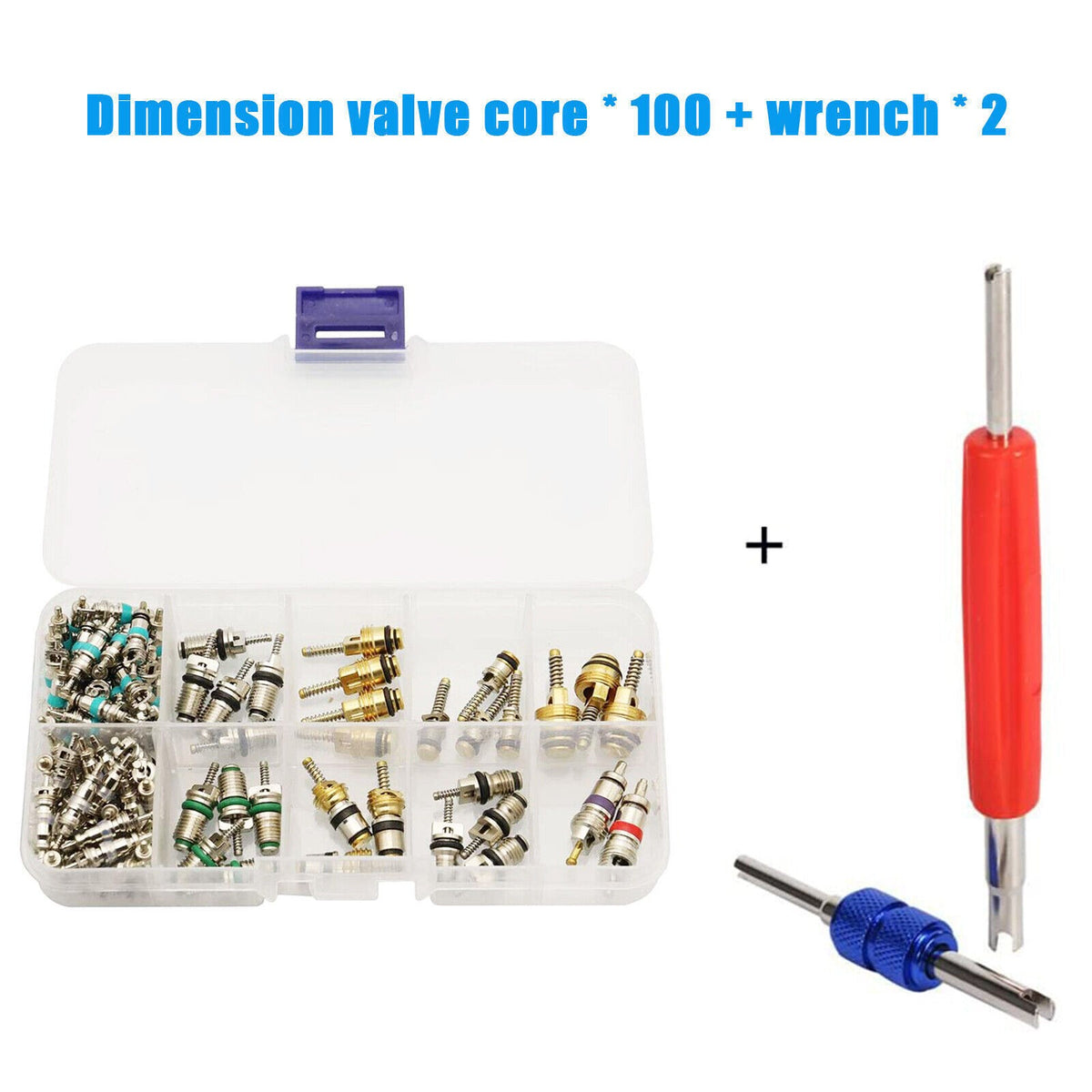 102Pcs R12&R134 Car A/C Air Conditioner Schrader Core Remover Tool Kits Hot
