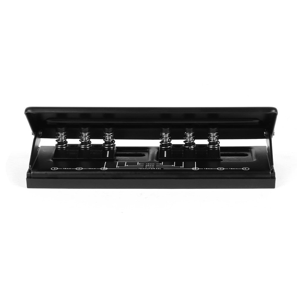 6-Hole Adjustable Metal Paper Punch A4 A5 A6 for Filofax Organisers – Black
