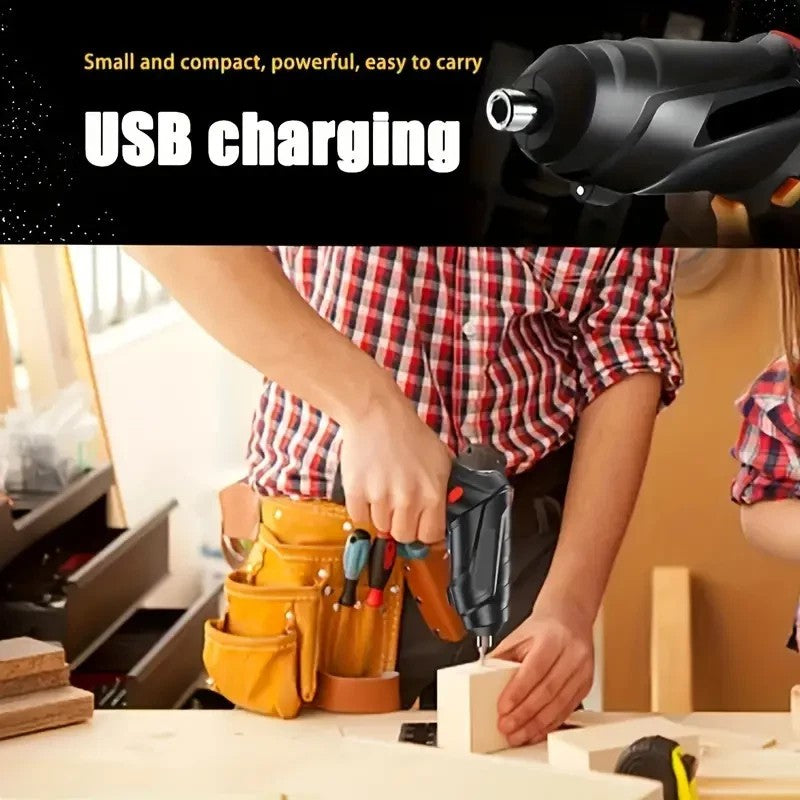 47pcs Cordless Electric Drill Set Electric Driver Screwdriver Rechargeable NEW