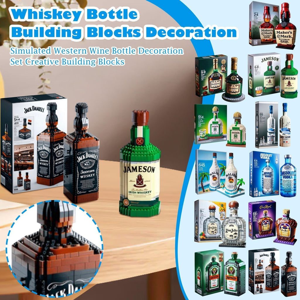 Interesting Whiskey Bottle New Building Blocks Finished Decoration Gift 2025