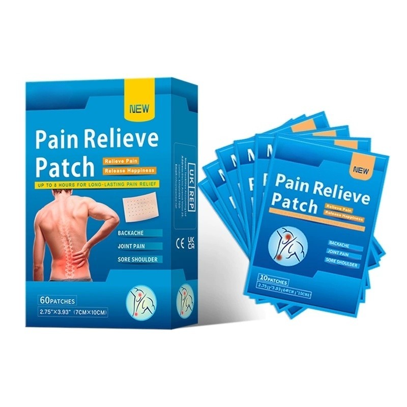 60 Pain Relief Patches Herbal Heat Plaster for Back Knee Neck Shoulder Arthritis