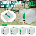 20L Water Carrier Container Foldable Collapsible with Tap Camping Bottle Bag UK