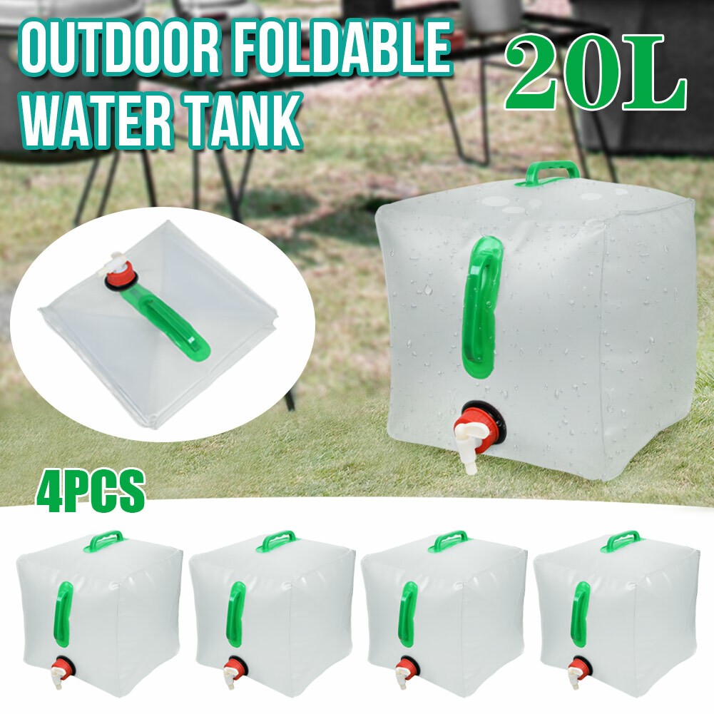20L Water Carrier Container Foldable Collapsible with Tap Camping Bottle Bag UK