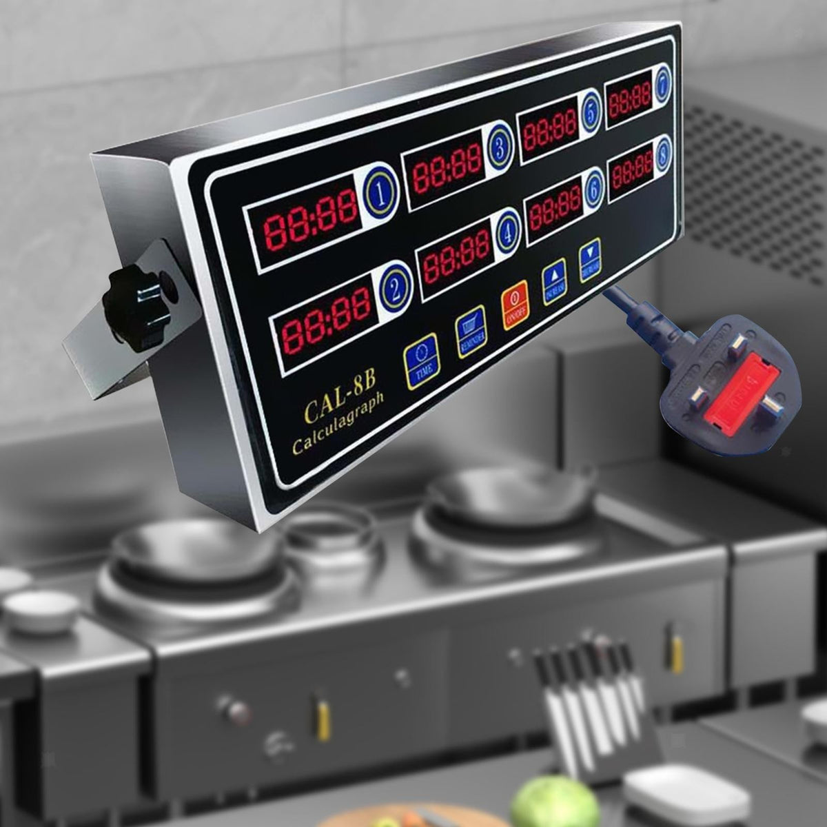 Commercial 8 Channels Digital Kitchen Timer Cooking Reminder Timer Adjustable