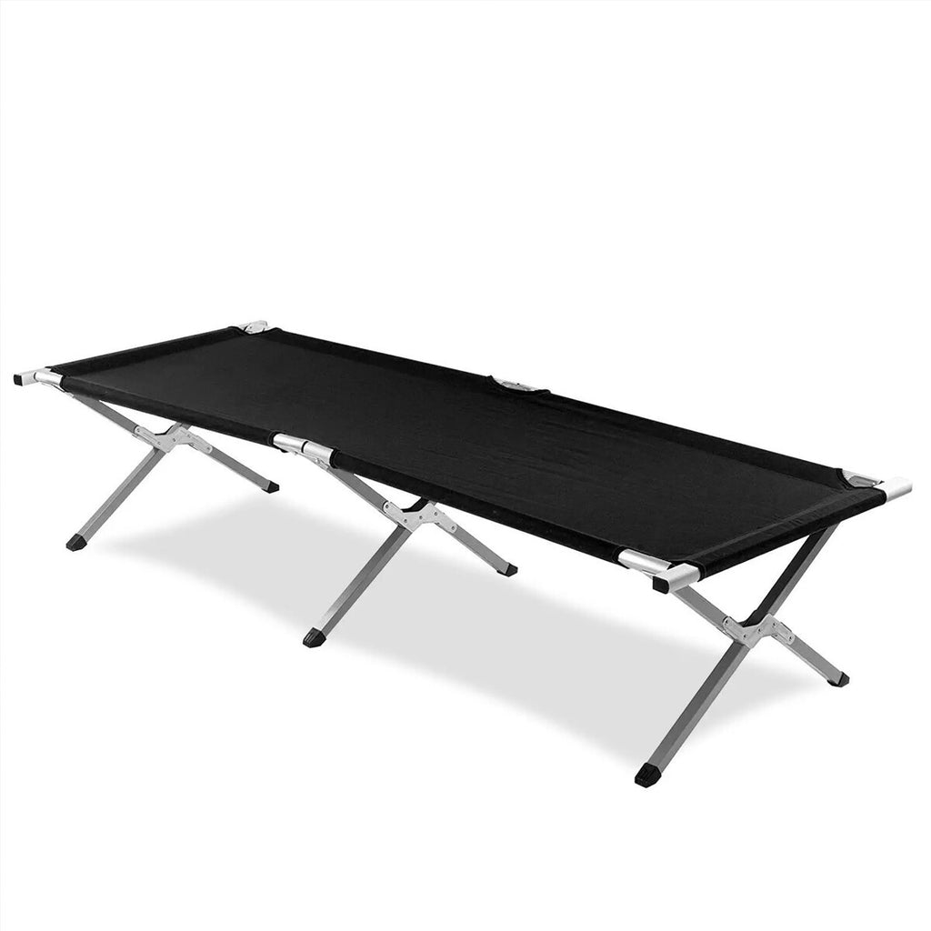 2026 New Outsunny Double Camping Folding Cot Outdoor Portable Sleeping Bed UK