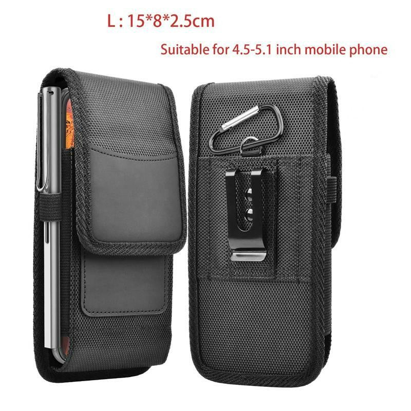 Nylon Mobile Phone Bag Belt Waist Bag Clip Pouch Case For iPhone Universal