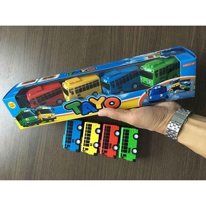 4 pcs Cars Toy The Little Bus TAYO Friends Special Set Tayo Rogi Gani Rani Mini