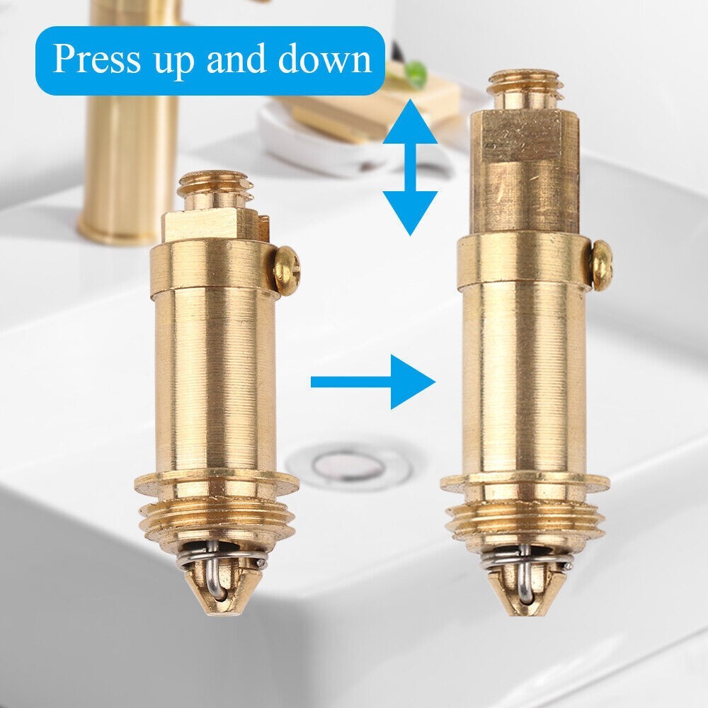 Easy Pop Up Click Clack Basin Sink Bath Waste Plug Replacement Bolt Spring M8 UK