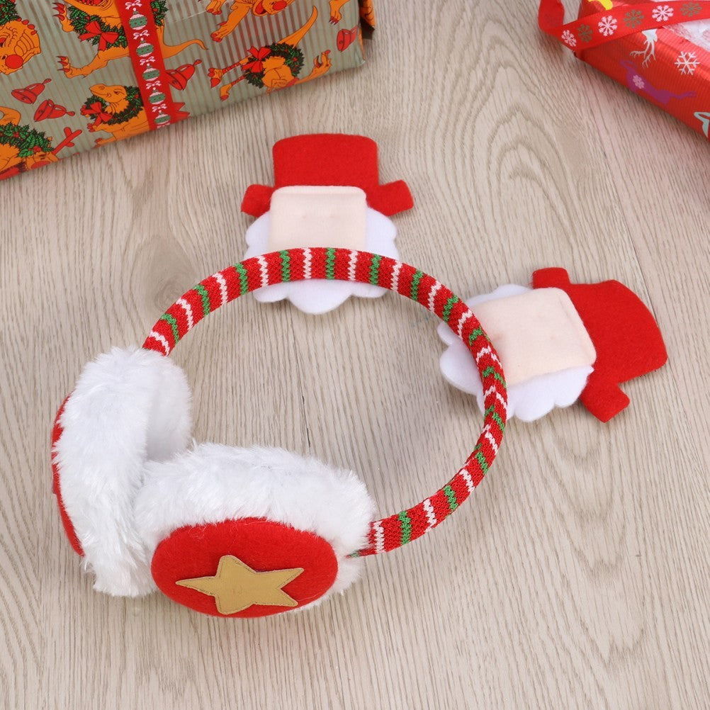 Christmas Earmuffs Furry Ear Warmer Winter Ear Covers Christmas Costume