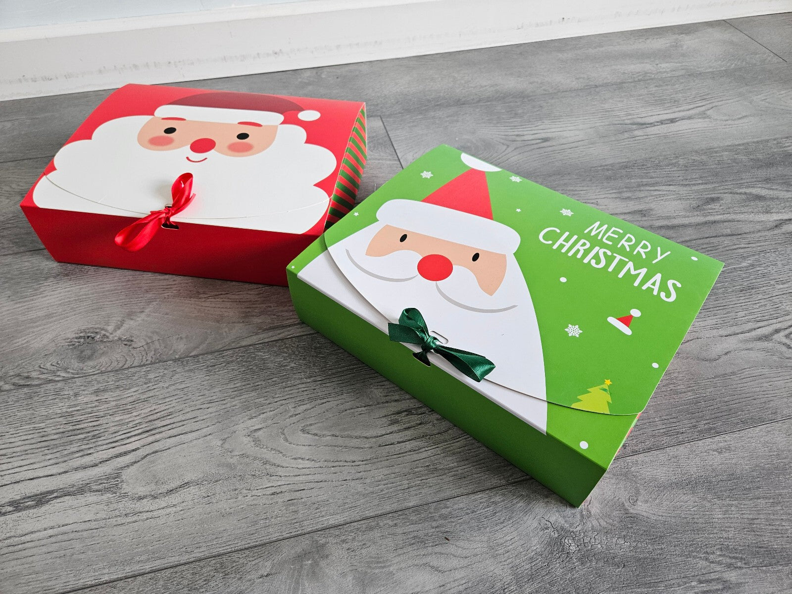 5PCS New Blank Christmas Gift Box, Red, Green, Xmas, Santa