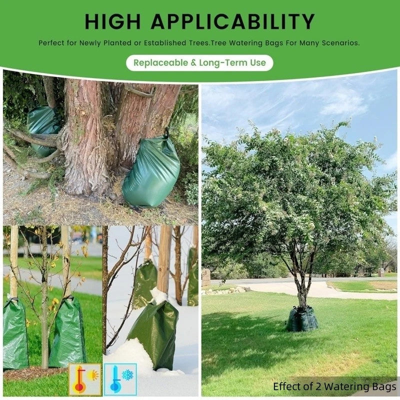 1/2X 20 Gallons Slow Release Tree Watering Bag Drip Irrigation Watering Tool PE