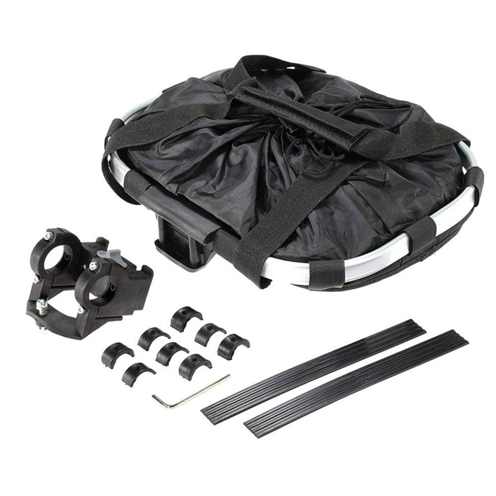 Bicycle Front Basket Foldable Bike Handlebar Bag Pet Carrier Frame Storage Pack