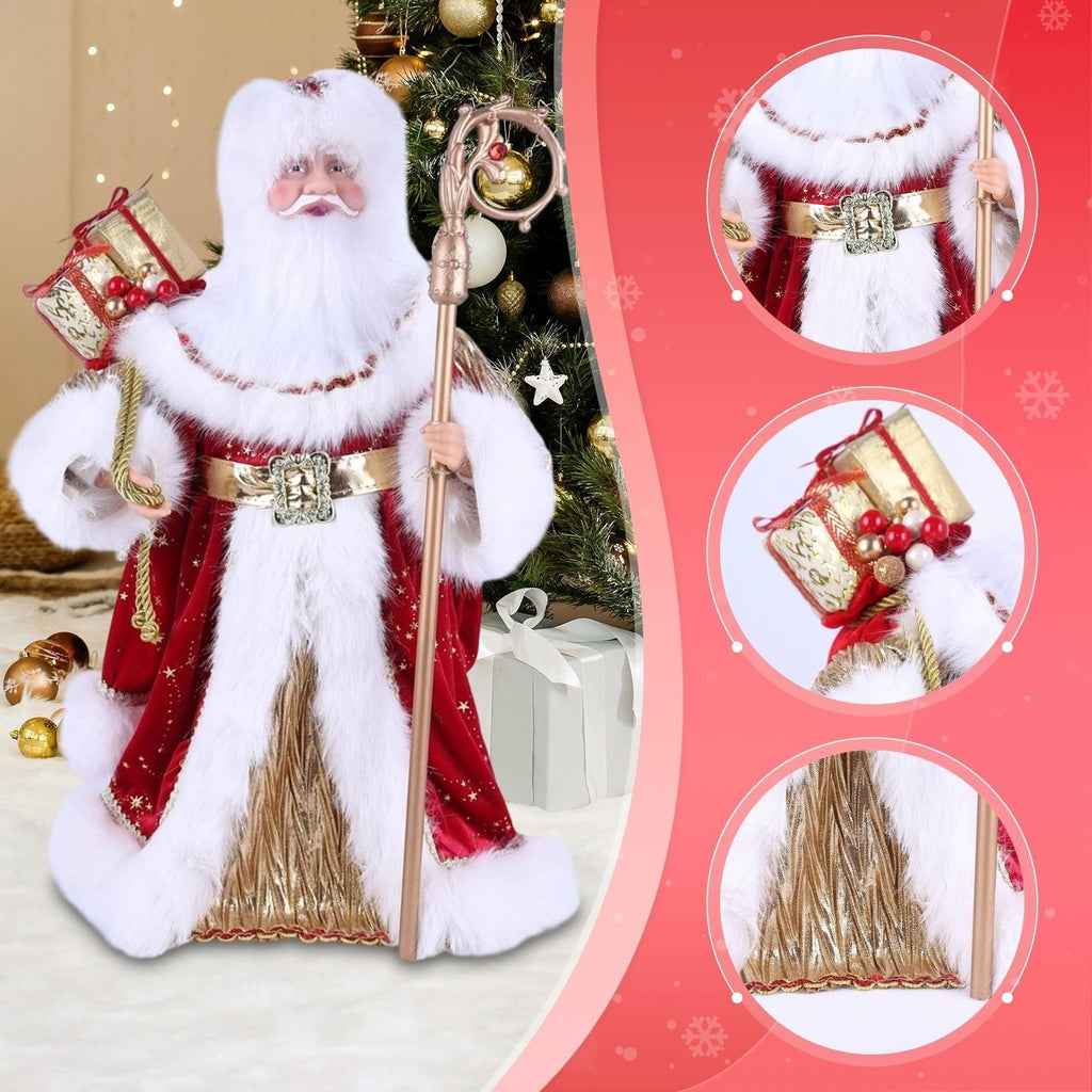 Santa Claus Figurine Doll Standing Santa Figure