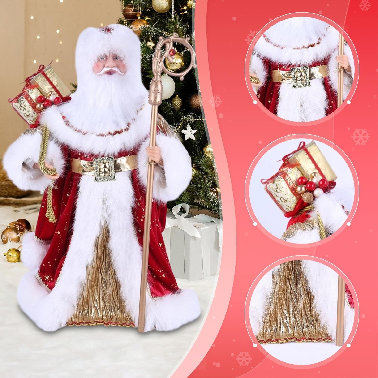 Santa Claus Figurine Doll Standing Santa Figure