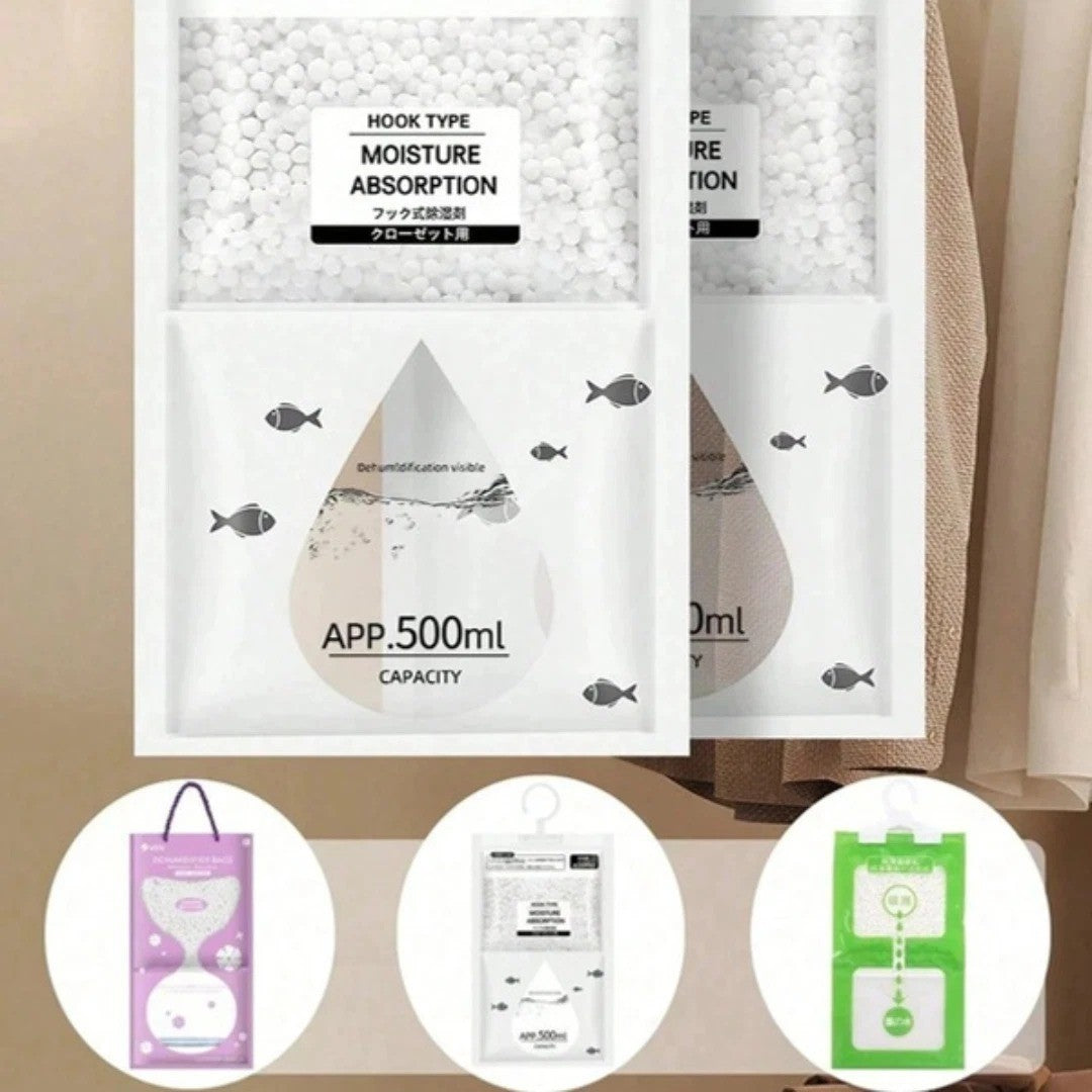 20 Hanging Wardrobe Dehumidifier Bags Damp Mould Moisture Mildew Condensation