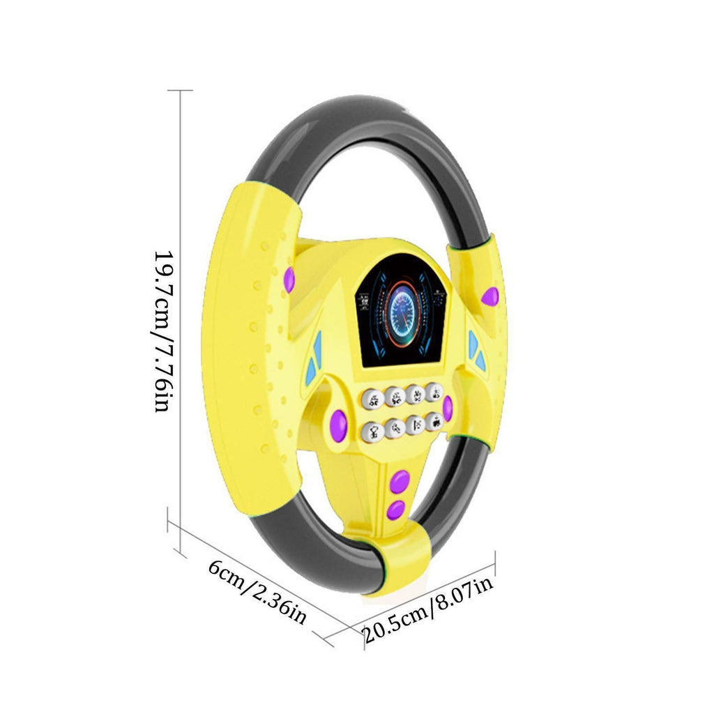 Toy Car Controller Kids Steering Wheel Toys Simulated Sound Driving Pretend Play