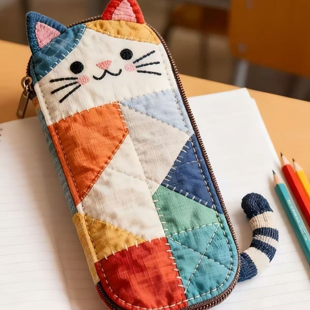 Cat Pencil Case Cartoon Pen Bag Stationery Storage Bag Students Gift
