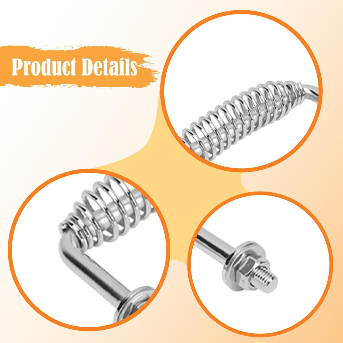 Heat Resistant Stainless Handle with Bolt for BBQ Grill Accessories Kit and Wood