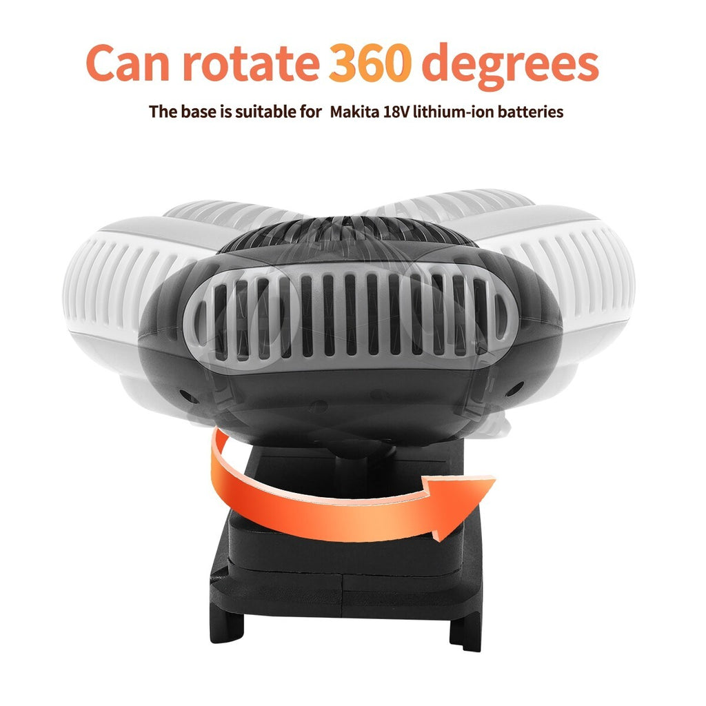 Space Heater Powered Electric Heater Fan For Makita 18V Battery with USB