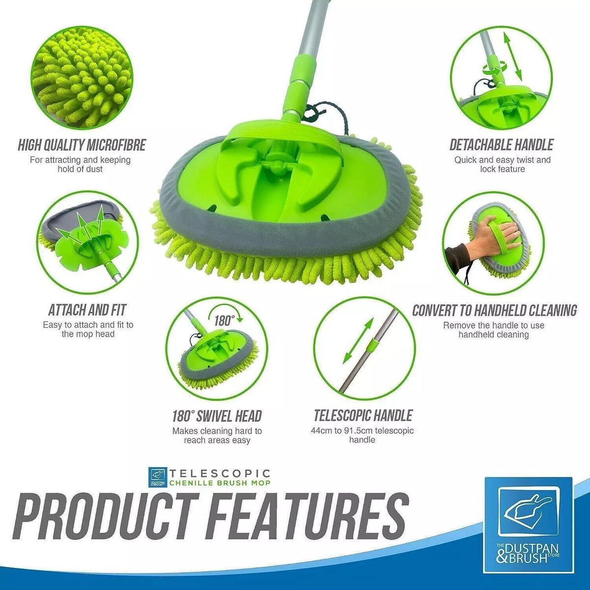 Adjustable Long Handle Telescopic Car Wash Brush Mop Vehicle Cleaning Tool Kit