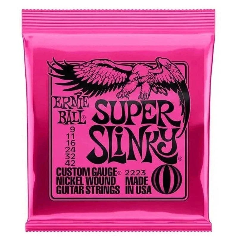 3 Sets Ernie Ball 2223 Super Slinky Nickel Wound Electric Guitar Strings 9-42