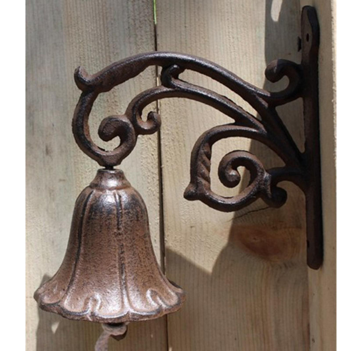 Rustic Cast Iron Door Bell Iron Cast Retro Style for Outside Garden House