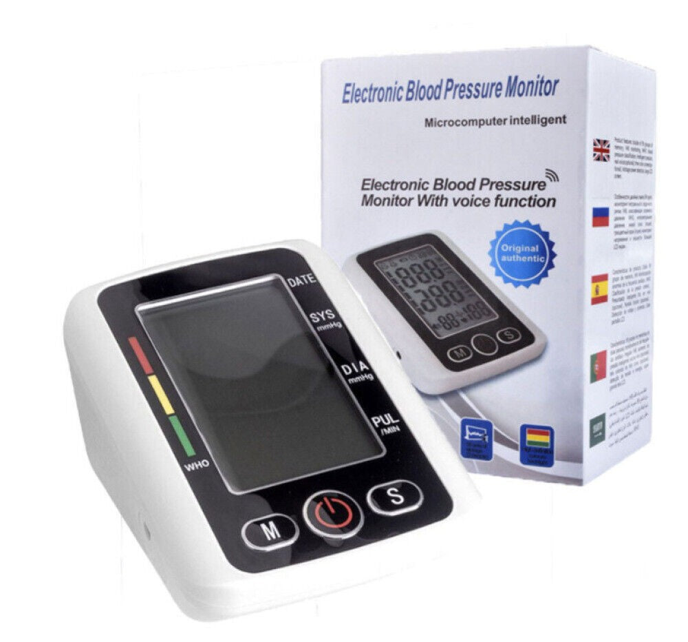 2026 UK Digital Automatic Blood Pressure Monitor Upper Arm BP Machine Heart Rate