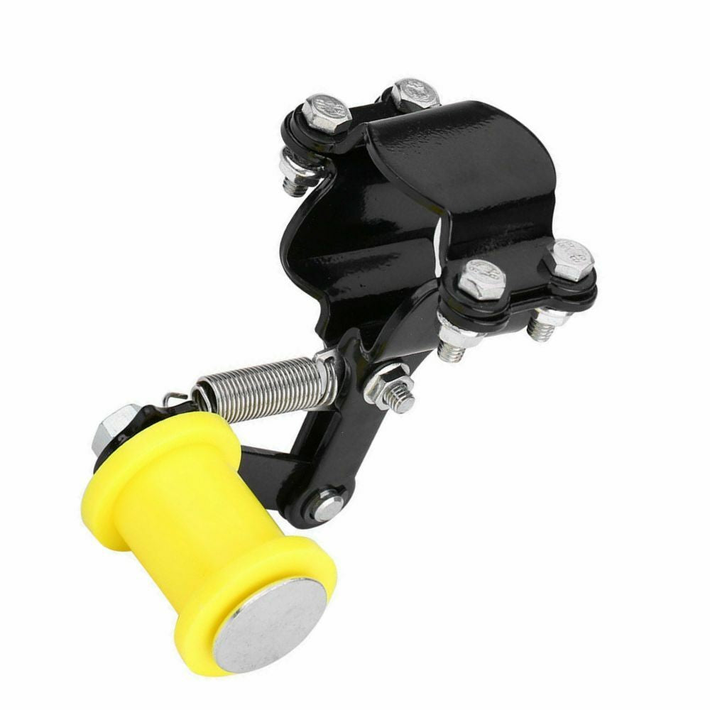 Universal Bolt On Chain Tensioner & Yellow Roller Adjuster Motorcycle Motorbike