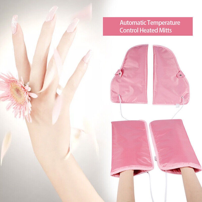 Electric Heated Gloves Mitts Infrared Therapy Treatment Warmer Salon Manicure UK
