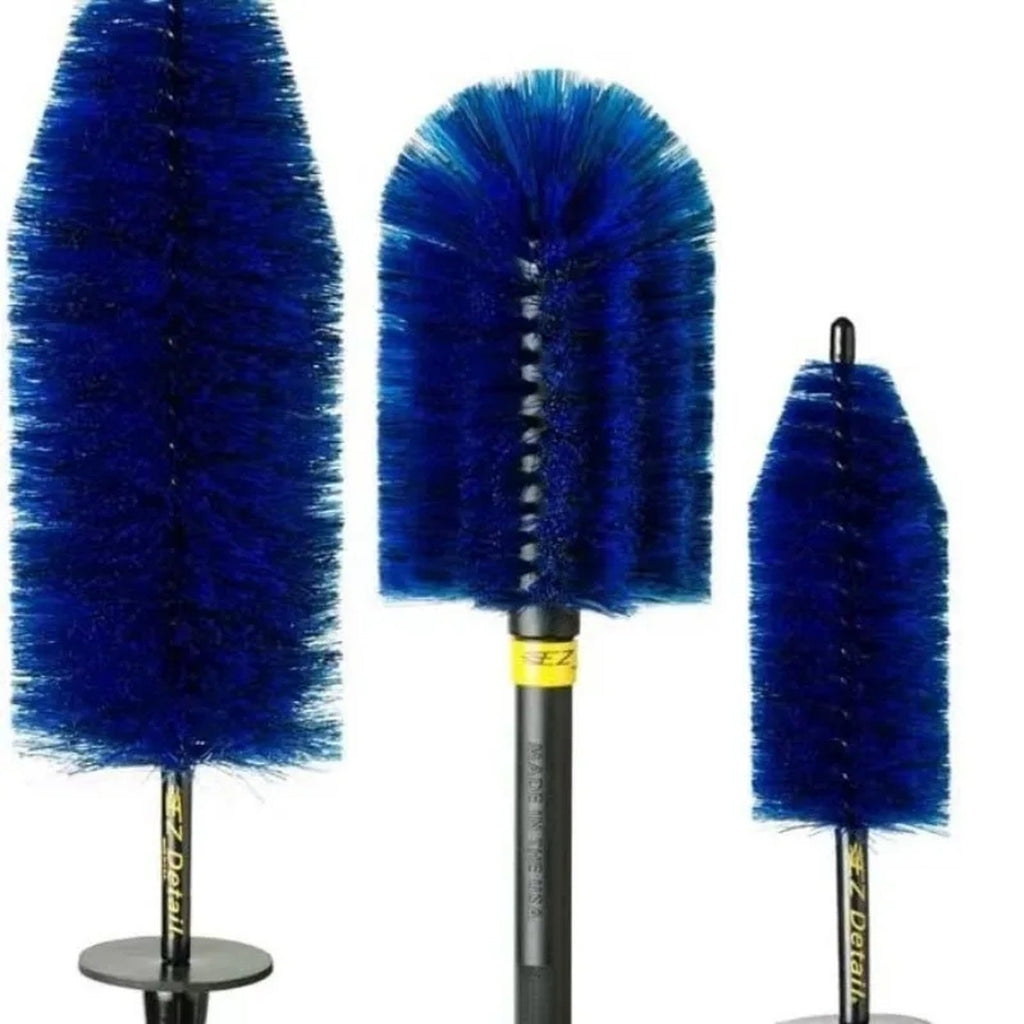 Wheel Cleaning Brush Set Long Handle Microfiber Rim Hub Tire Detail Brush Car