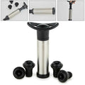 Vacu Vin Wine Saver Pump with 4 x Vacuum Sealer Bottle Stoppers Stainless Steel